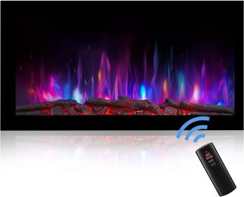 Wall Mounted Electric Fireplace w/ Remote 2 Switching Modes