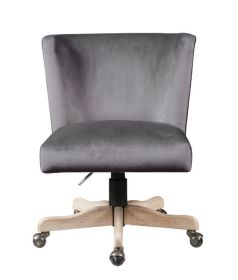 Cliasca Office Chair; Gray Velvet AL
