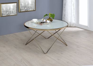 Valora Coffee Table in Champagne & Frosted Glass 81825 - 81825