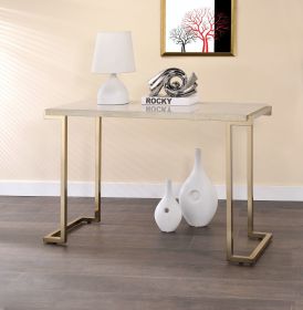 Boice II Sofa Table in Faux Marble & Champagne XH - 82873