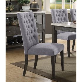 Merel Side Chair (Set-2) in Gray Fabric & Gray Oak - 70168