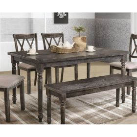 Claudia II Dining Table in Weathered Gray YJ - 71880