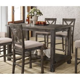 Martha II Counter Height Table in Weathered Gray - 73830