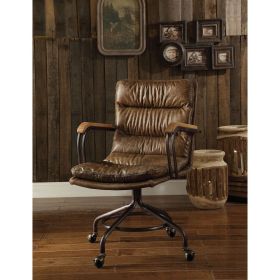 Harith Office Chair in Vintage Whiskey Top Grain Leather YJ