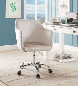 Cosgair Office Chair in Champagne Velvet & Chrome YJ