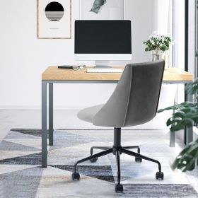 Upholstered Task Chair/ Home Office Chair (Color: GREY)