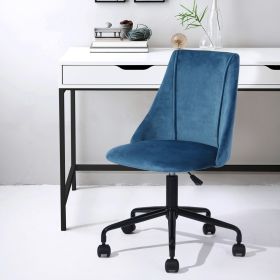 Upholstered Task Chair/ Home Office Chair (Color: Blue)
