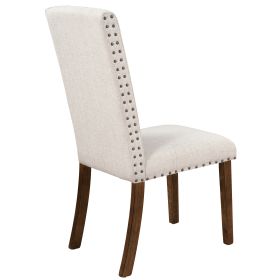 Orisfur. Upholstered Dining Chairs - Dining Chairs Set of 2 Fabric Dining Chairs with Copper Nails and Solid Wood Legs YJ (SKU: WF199451AAA)