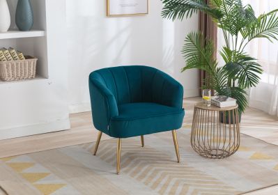 COOLMORE Accent Chair ; leisure single chair with Golden feet (Color: Teal)