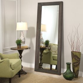 Distressed Wood Full Length Mirror (Color: GREY)